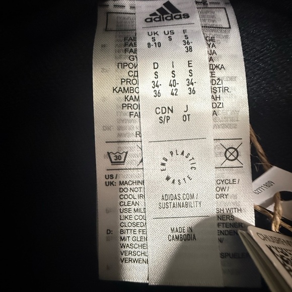 NWT Adidas Women’s Black White Aero ready Track Workout Pants – Size Small - Picture 5 of 9